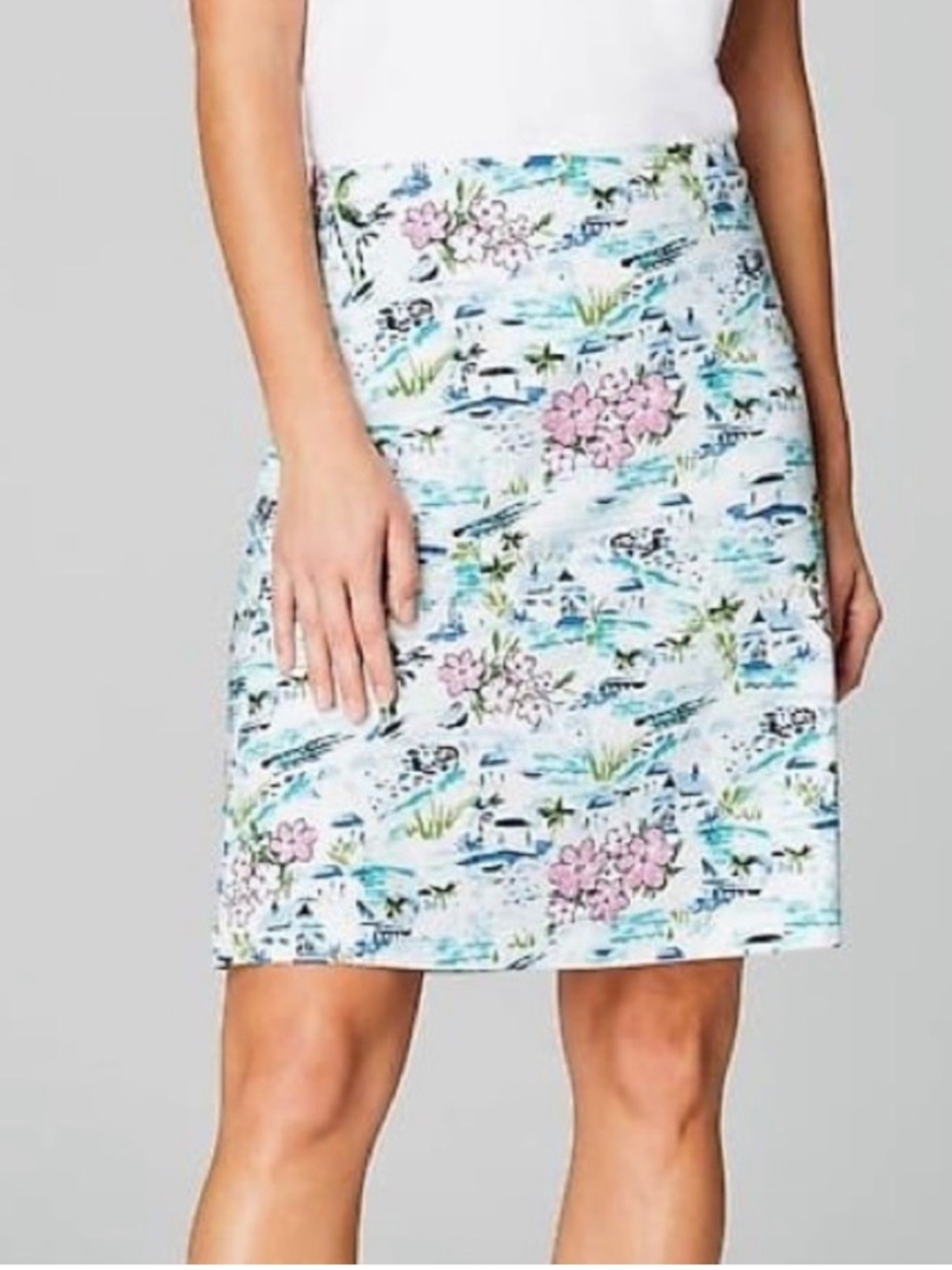 J.Jill US Floral Island Tropical Print Skirt Women’s Small Petite